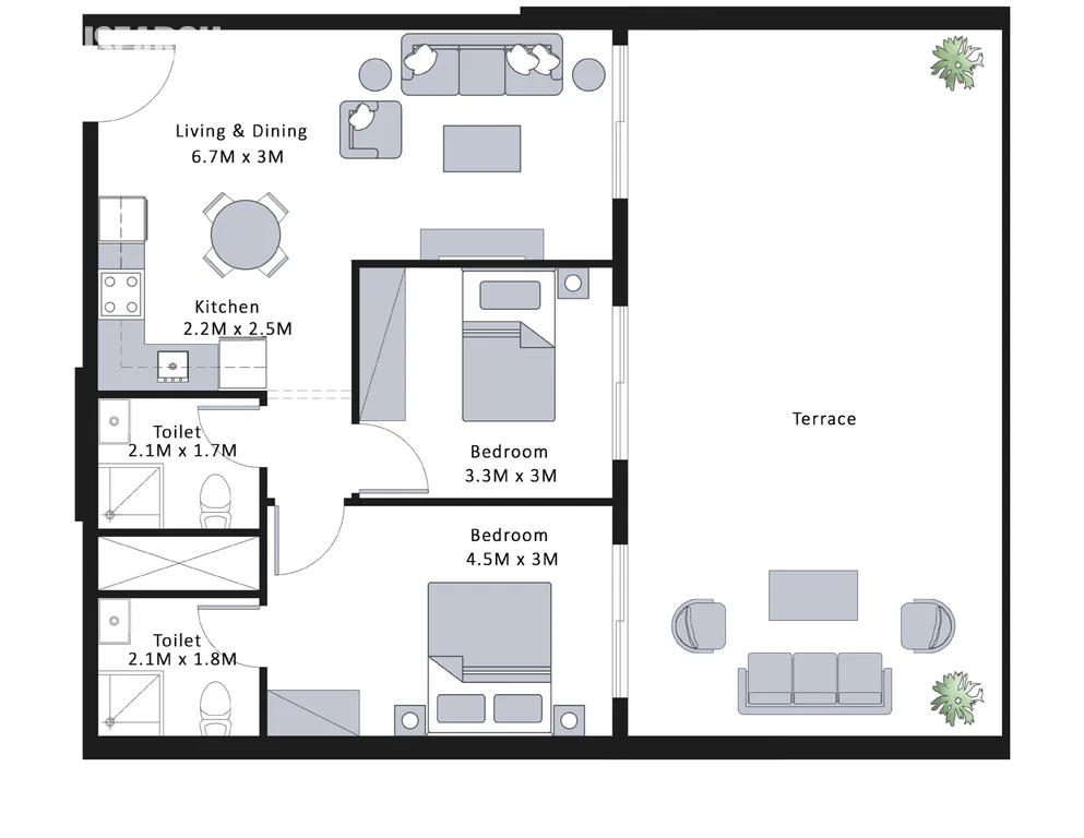 2 Bedroom